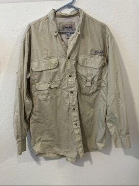 Bonefish Bay Men's Long Sleeve Fishing Shirt — Khaki